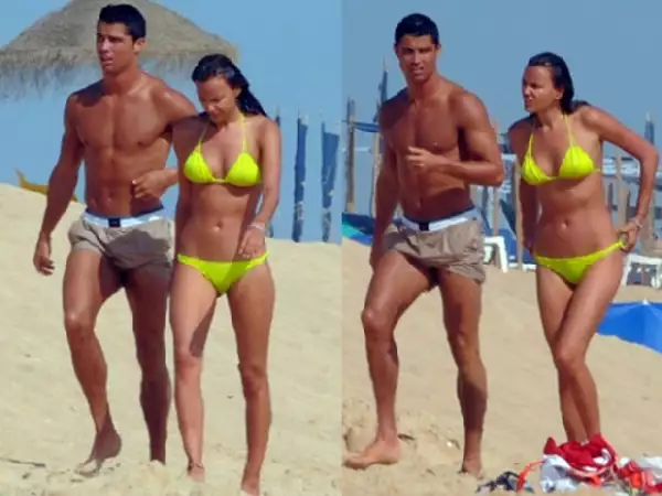 Ronaldo e Irina también pasearon por la playa.
