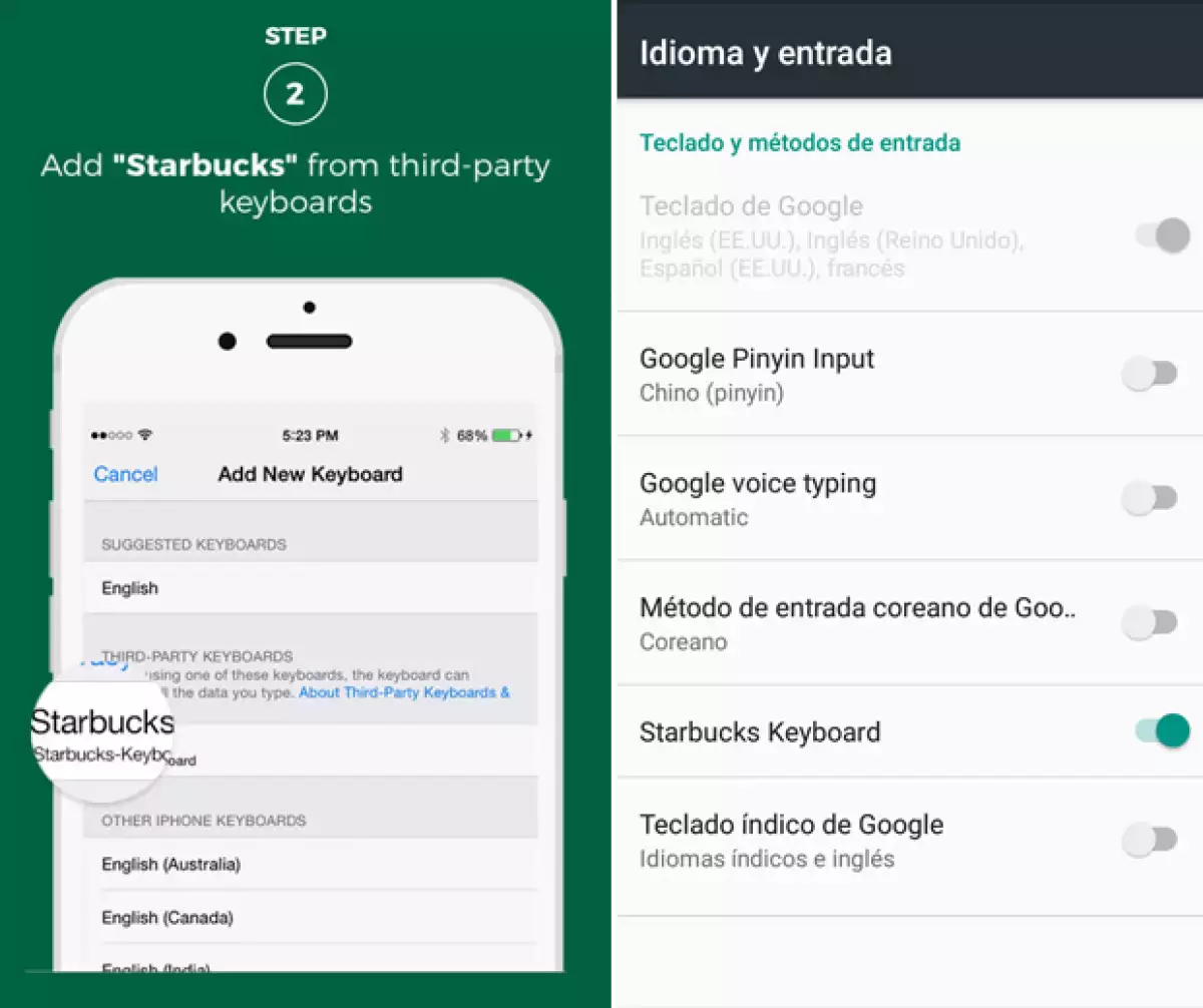 En el caso de iOS es buscarlo, mientras que en Android te aparece en automático y solo lo activas.