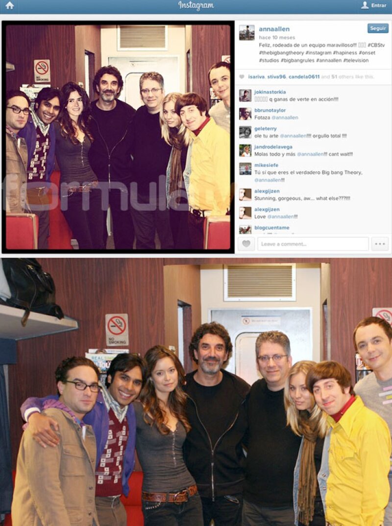 Anna se colocó en la foto del elenco de The Big Bang Theory.