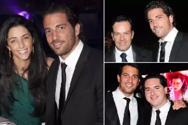 Alejandro Litchi con su novia Estefanía Helfon y algunos amigos.