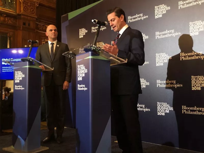 Peña NIeto migrantes Alain Berset ONU