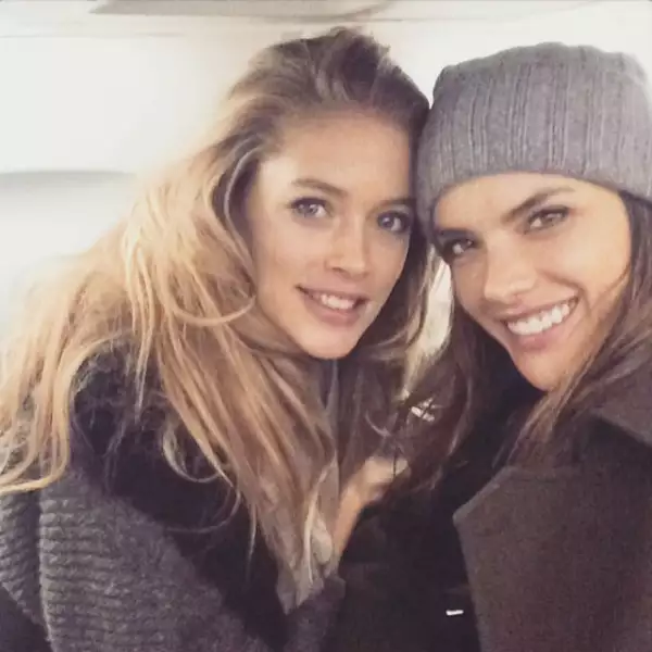 Alessandra Ambrosio y Doutzen Kroes prefieren el gris para esta época invernal.