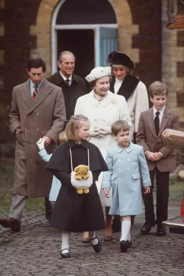 Queen And Family At Sandringham