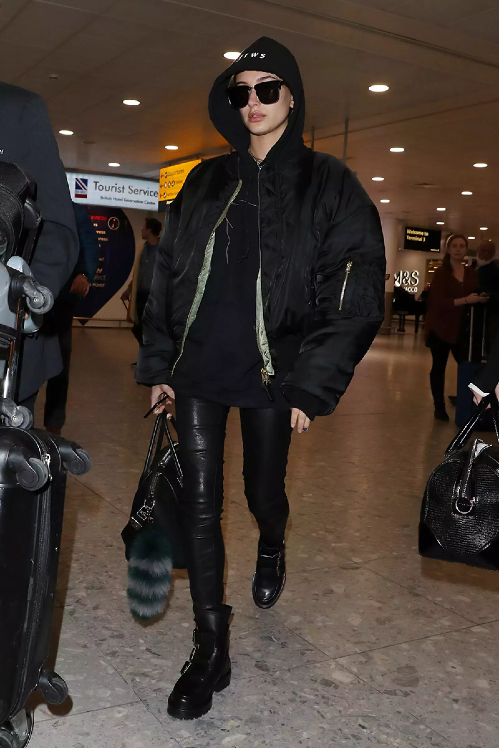 Celebrities at Heathrow Airport, London, UK - 18 Feb 2017