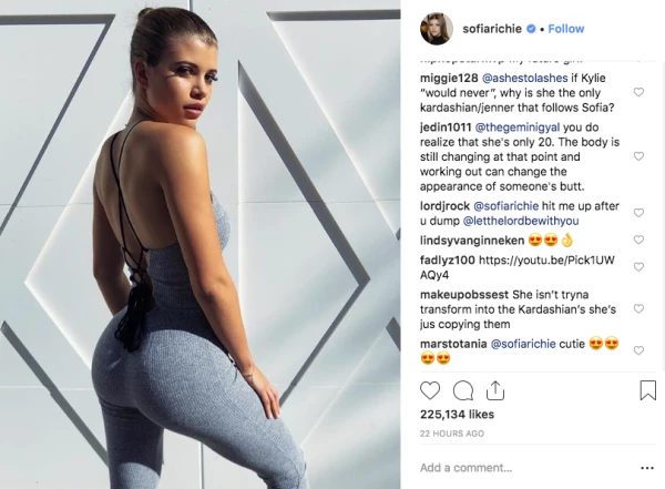 Sofia Richie sorprende con transformación al estilo Kardashian