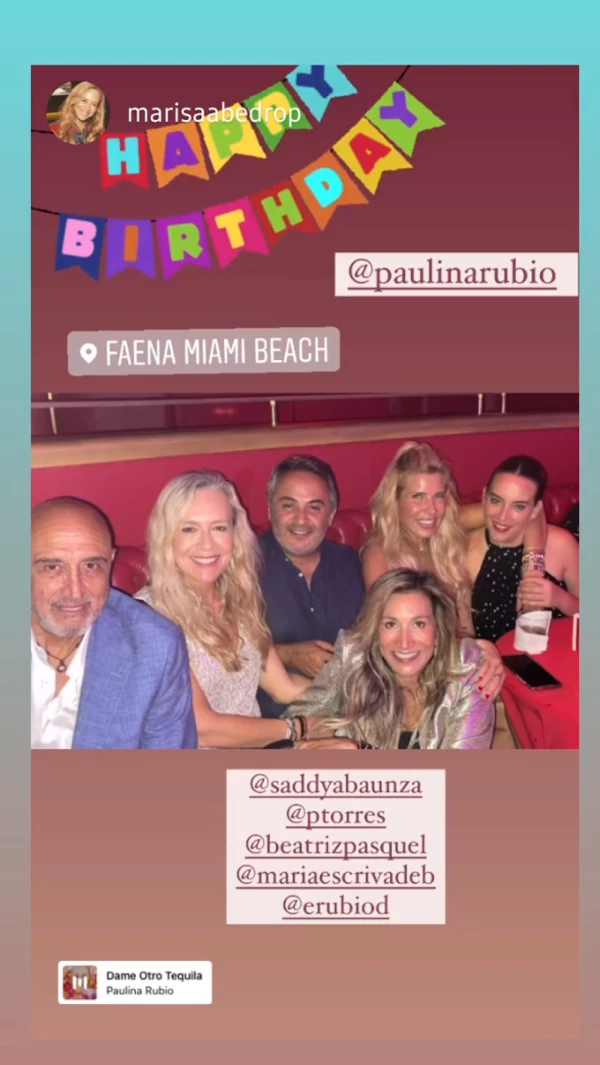Paulina Rubio festeja su cumpleaños 50 en Miami (Obligatorio)
