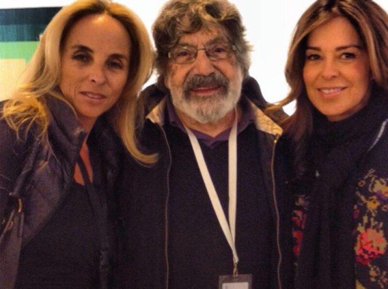 Jaqueline Asúnsolo, el maestro Cruz Diez y Karen Serdio.