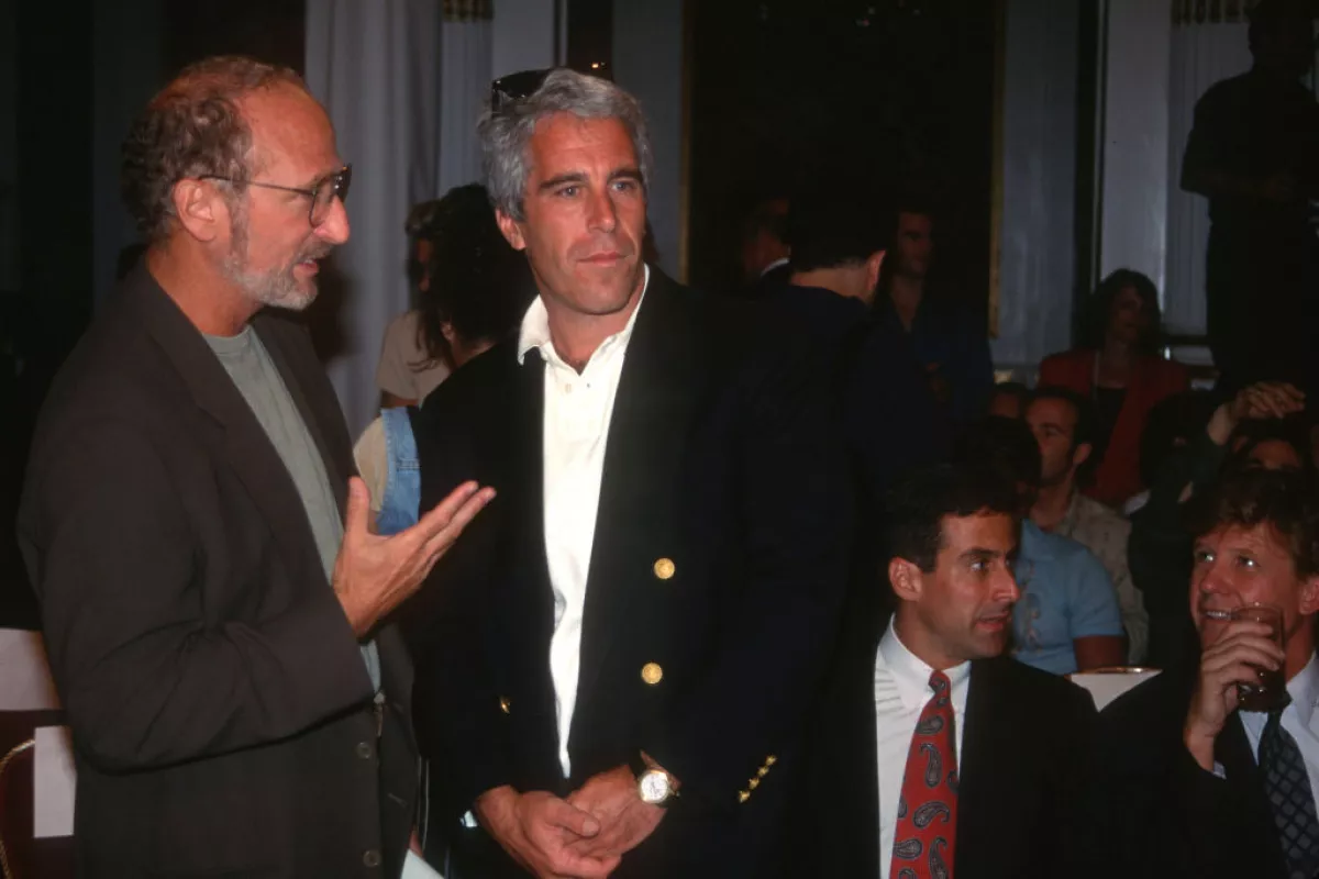 Jeffrey Epstein en un evento de Victoria's Secret en 1995.