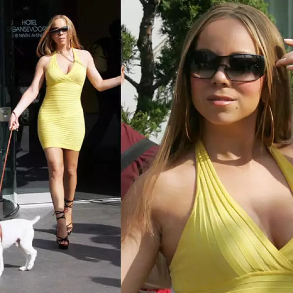 Hasta paseando a su perrito la `diva del pop´ siempre luce sexy.