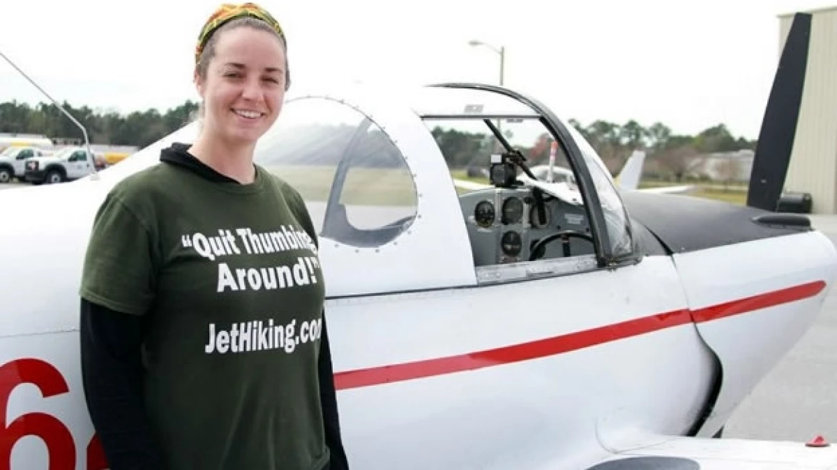 Amber Nolan y su pasión por loa aviones
