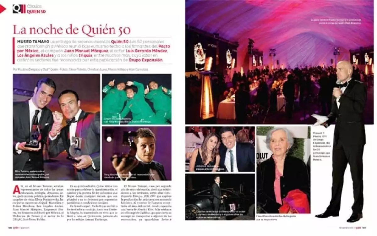 Los detalles en exclusiva de la gala Quién 50.