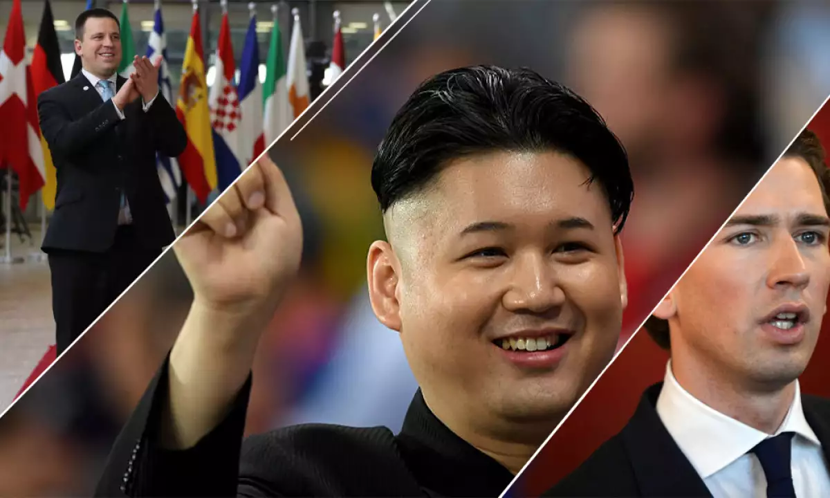 Jüri Rata, Kim Jong-un y Sebastian Kurz