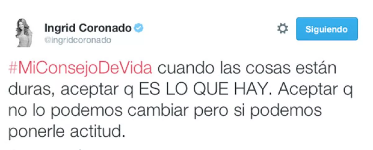 La conductora tuiteó en su cuenta este mensaje.