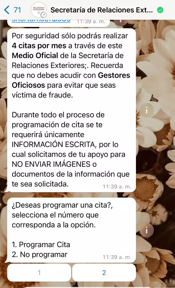 Tramitar tu pasaporte en WhatsApp