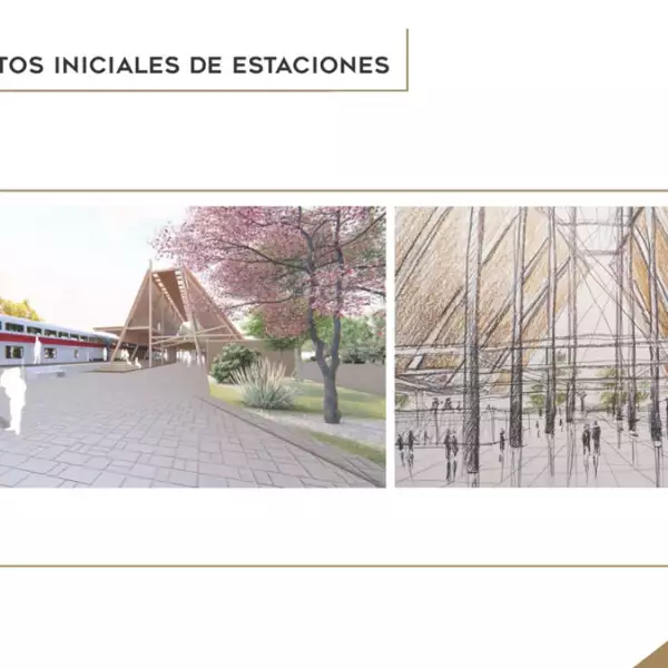 Primeros diseños de las estaciones del Tren Maya