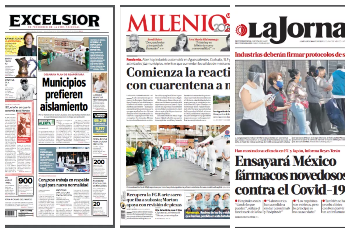 Portadas del 18 de mayo de 2020