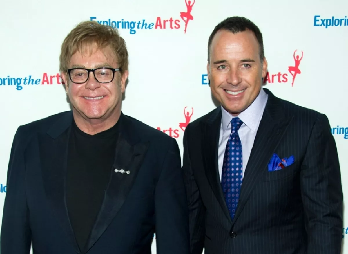 Elton John y su esposo David Furnish.