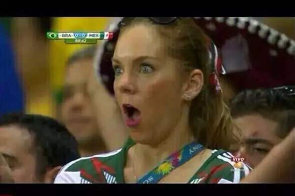 La imagen que convirtió a Eugeia Károlyi en `la novia del mundial´.