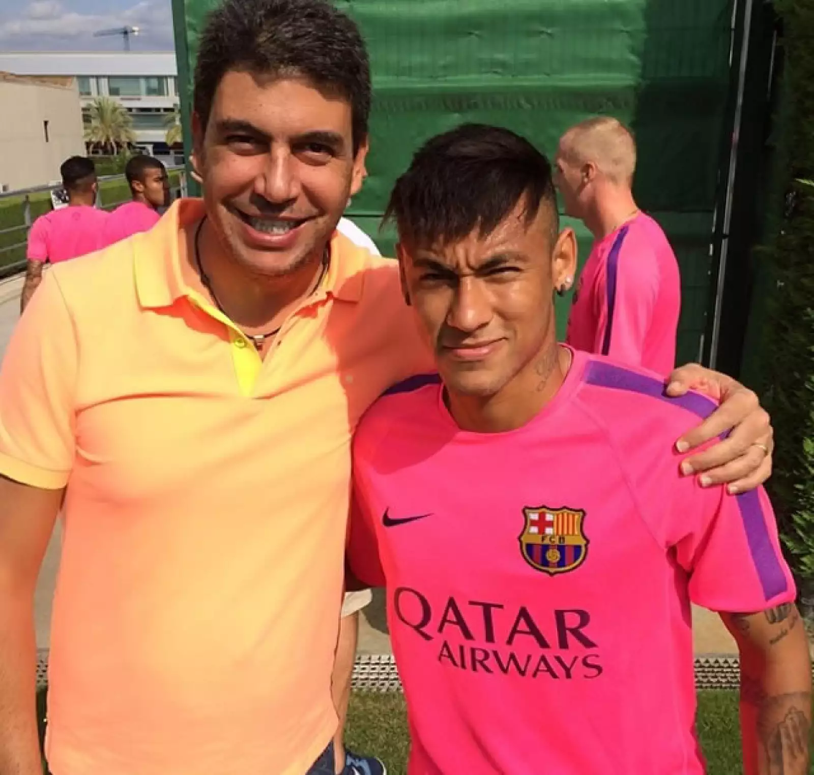 Con el futbolista Neymar.