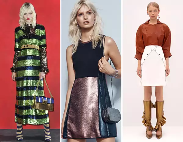 De pies a cabeza, las piezas metálicas se apoderarán de tu look como lo propone Lanvin, Rebecca Minkoff y las botas de JW Anderson.