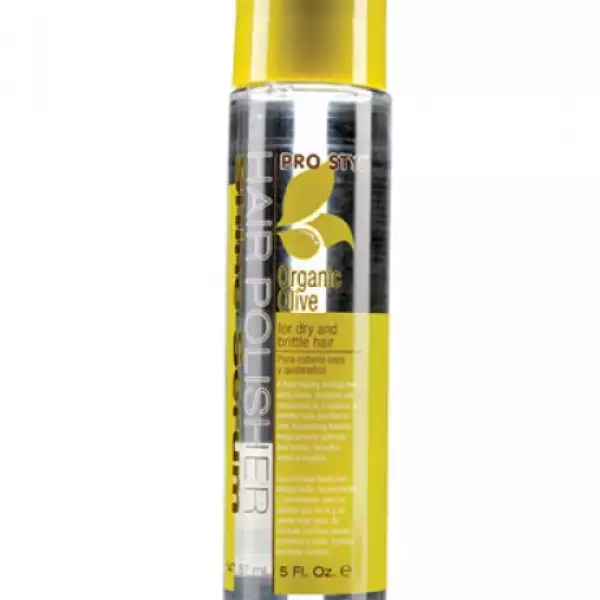 Suero Organic Olive, Pro Styl, da brillo y suavidad al pelo, evitando la estática, $102; Sally Beauty Supply.