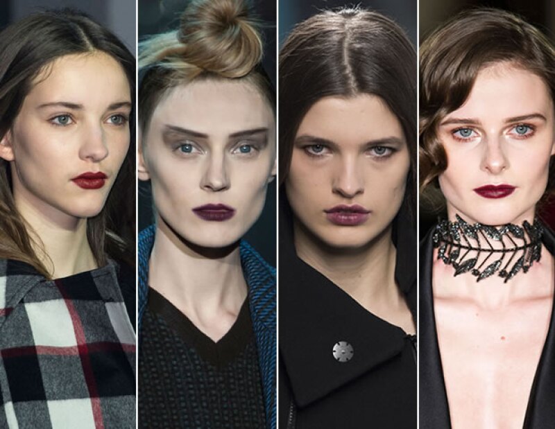 Los labios oscuros fueron un éxito este otoño y lo siguen siendo en invierno.