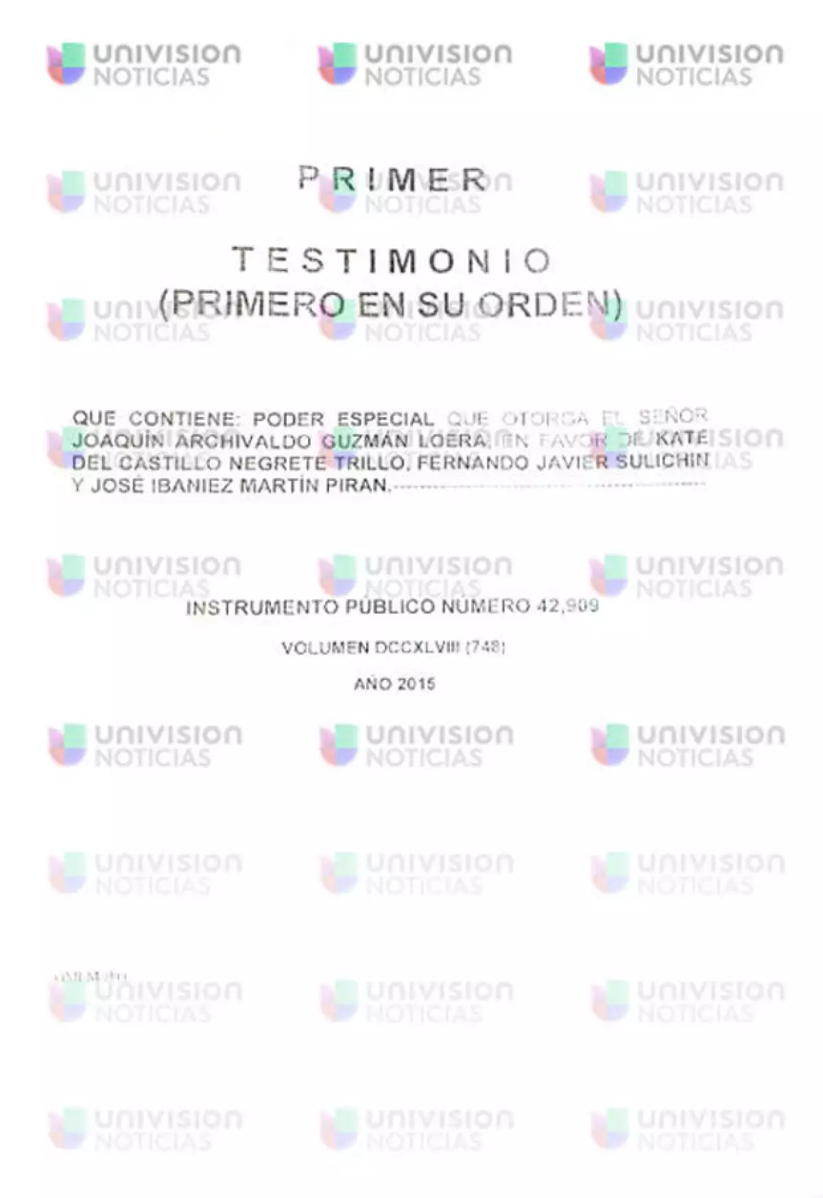 El presunto documento en el que el narcotraficante mexicano otorga poder a la actriz y a otras personas para filmar una película sobre su vida, ha salido a la luz.