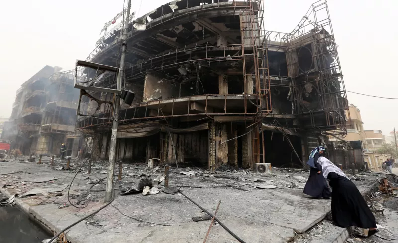 La fuerza de la explosión fue tal que destruyó un edificio de varios niveles.