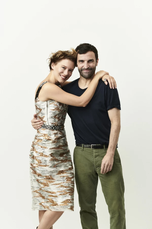 Foto: Louis Vuitton FW20, Léa Seydoux y Nicolas Ghesquière