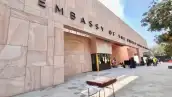 Recorrido por las instalaciones de la "Nueva embajada de Estados Unidos en Mexico" ubicada en la colonia Irrigación de la colonia Miguel Hidalgo. El recinto de siete niveles albergará 81 ventanas consulares, el Centro Benjamín Franklin y contará con un sistema de paneles solares para su alimentación eléctrica.