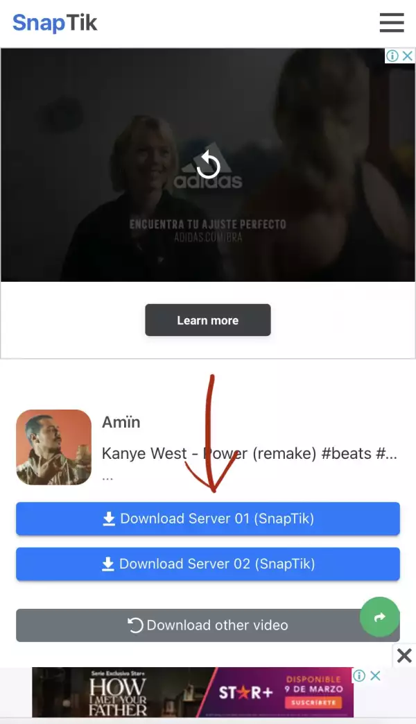 Descarga videos de Tiktok sin marca de agua paso 6