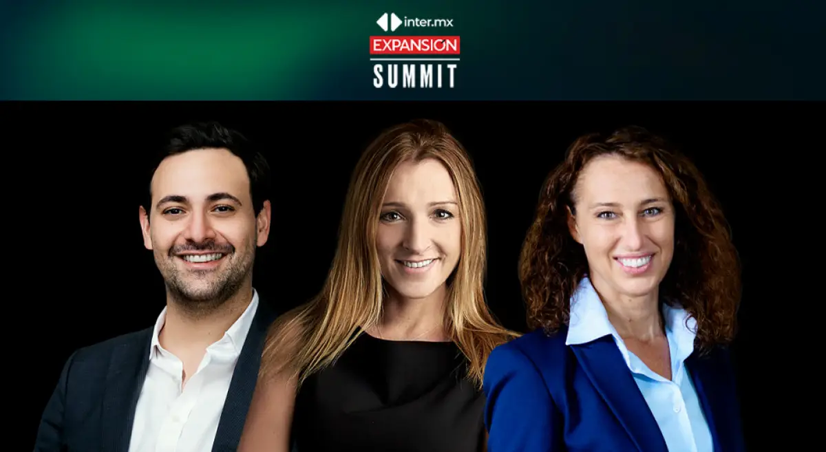 Felipe Vallejo, director global de Asuntos Corporativos de Bitso; María Ariza, directora de BIVA, y Marina Cigarini, managing partner de McKinsey México.