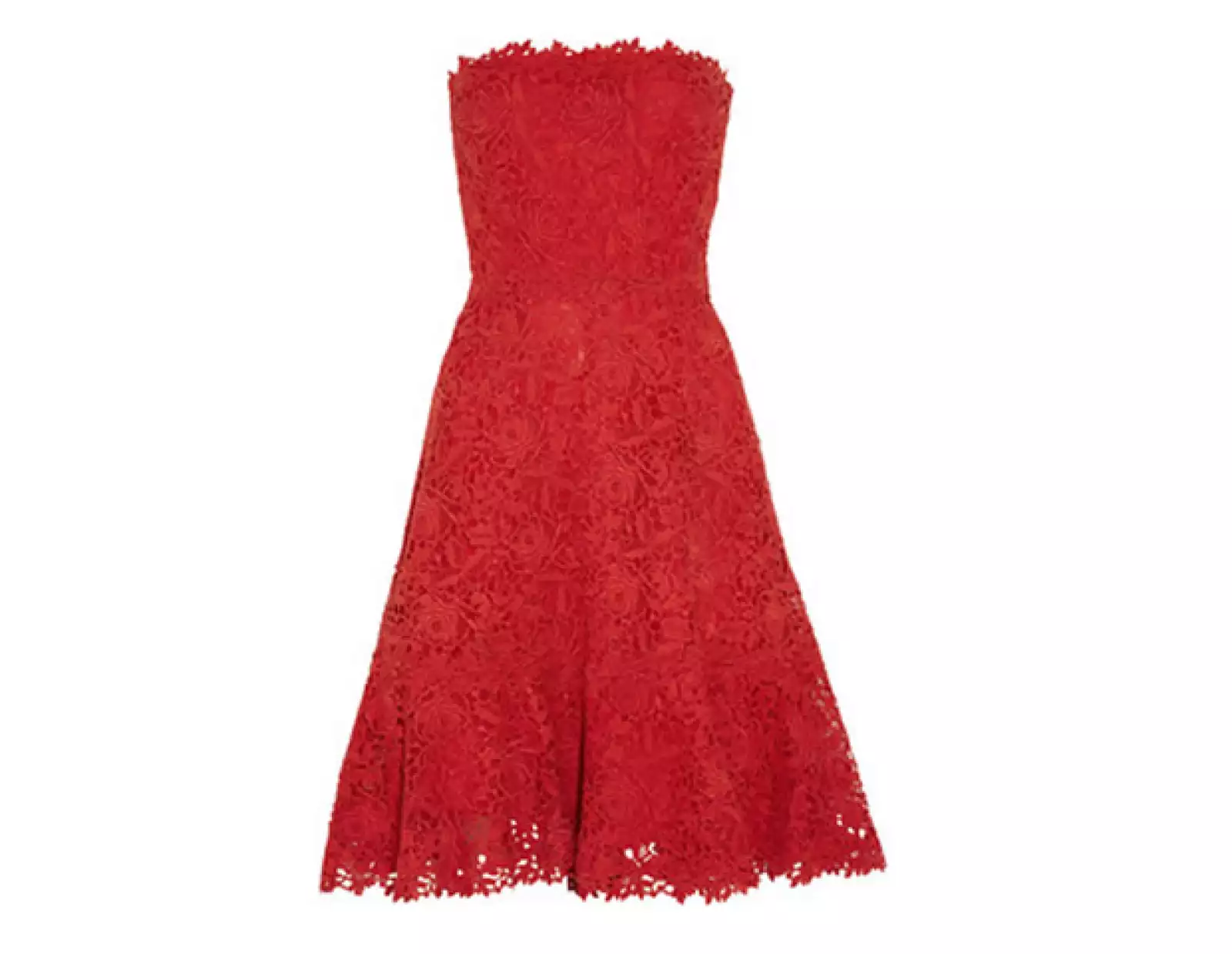Para estas fiestas un vestido con aplicaciones de encaje nunca estará demás para lucir femenina, este es propuesto por Dolce & Gabbana.