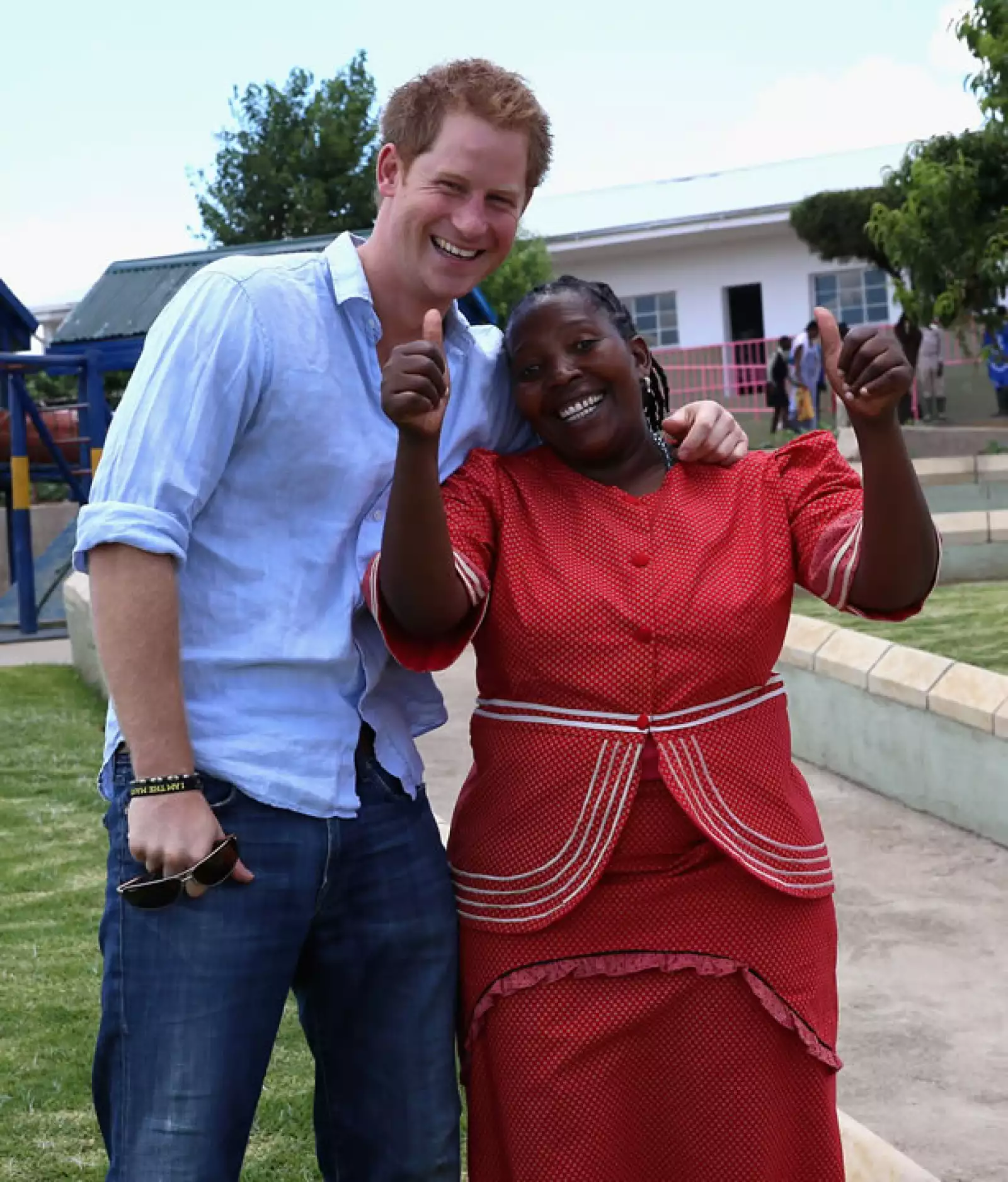 Harry estuvo casi tres días de visita y se le vio sonriente en todo momento.