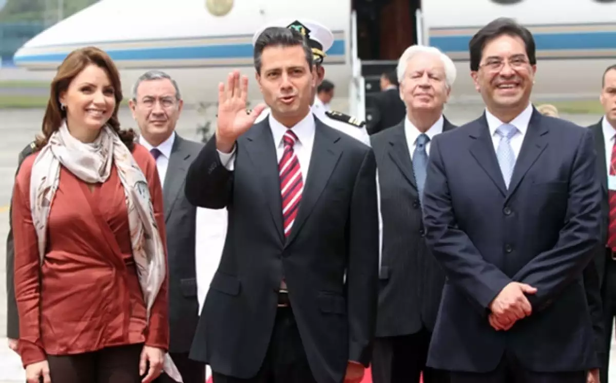 Angélica Rivera a su llegada a Guatemala.