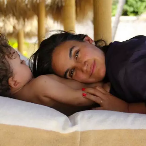 Santiago Parra y sus hijos Franco y Mateo en Acapulco.