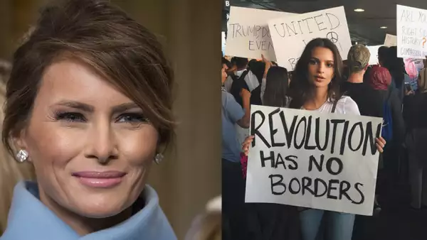 Melania Trump y Emily Ratajkowski