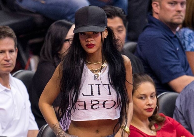 Este fue la última vez que se fotografió a Rihanna en un partido de los Clippers el 9 de mayo pasado.