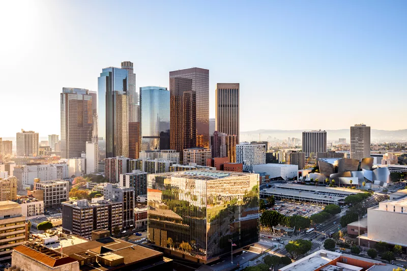 Vista de los edificios de Los Angeles