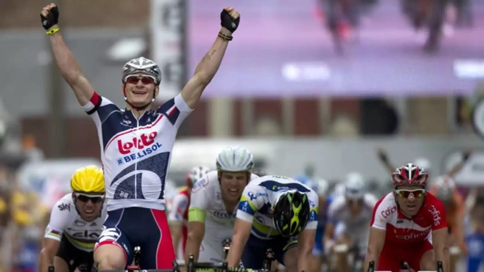 andre greipel celebra triunfo en la quinta etapa