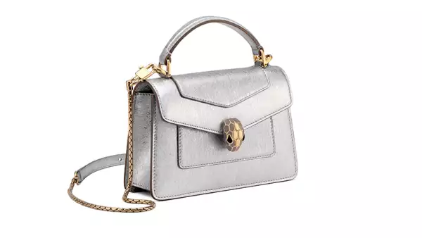 bolso Serpenti Forever Top Handle de bulgari en color plateado