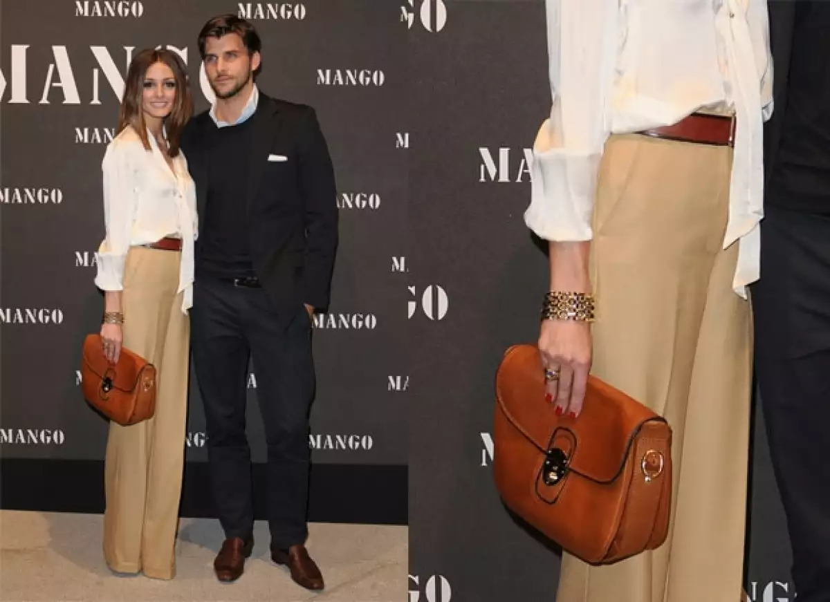 Olivia Palermo llevó un bolso Satchel en color café.