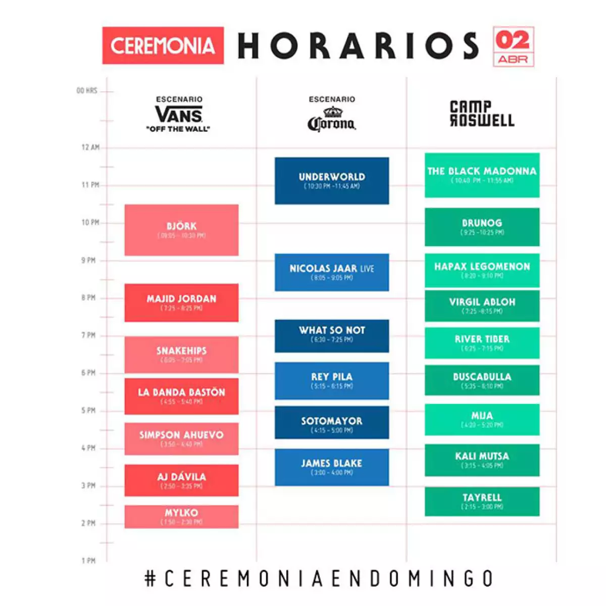 Horarios