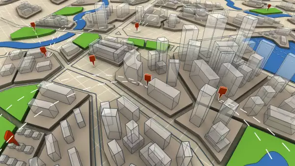 3d map navigation cartografia ciudad planeación