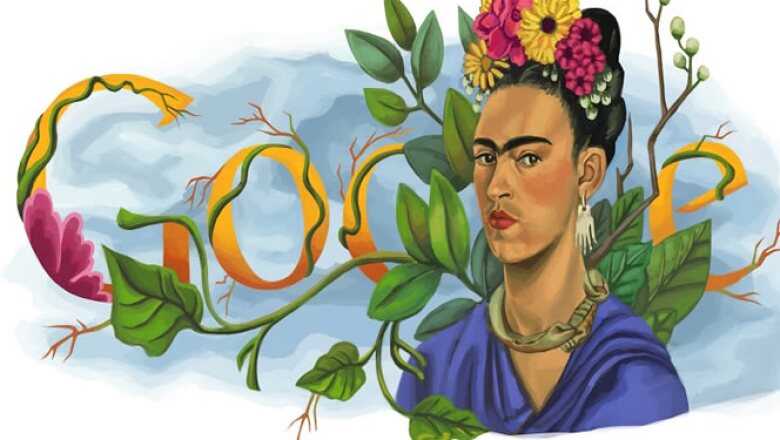El 6 de julio de 2010 este ‘doodle’ celebró el cumpleaños número 103 de la pintora mexicana.