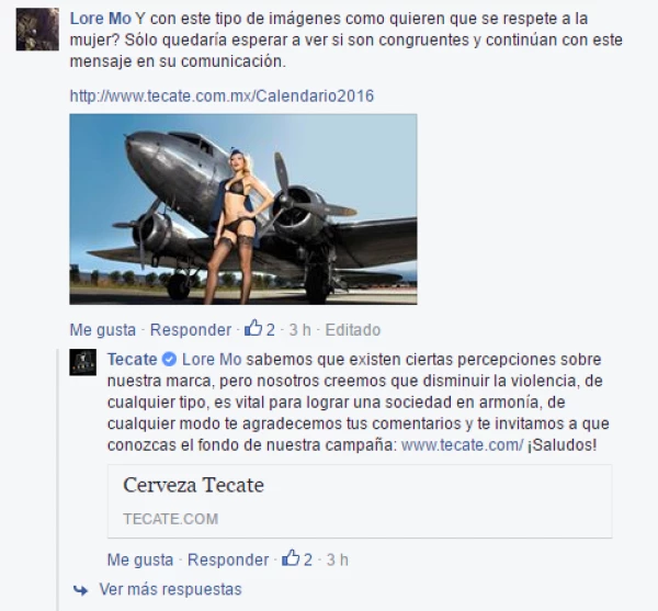 Usuarios en Facebook han arremetido contra la empresa por sus antiguas campañas sexistas.