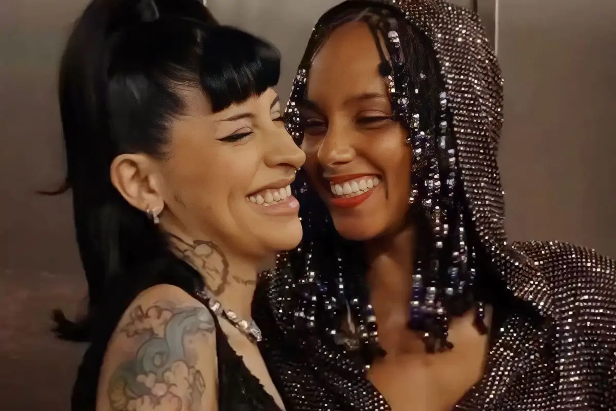 La cantante argentina Cazzu y la cantante estadounidense Alicia Keys en Buenos Aires