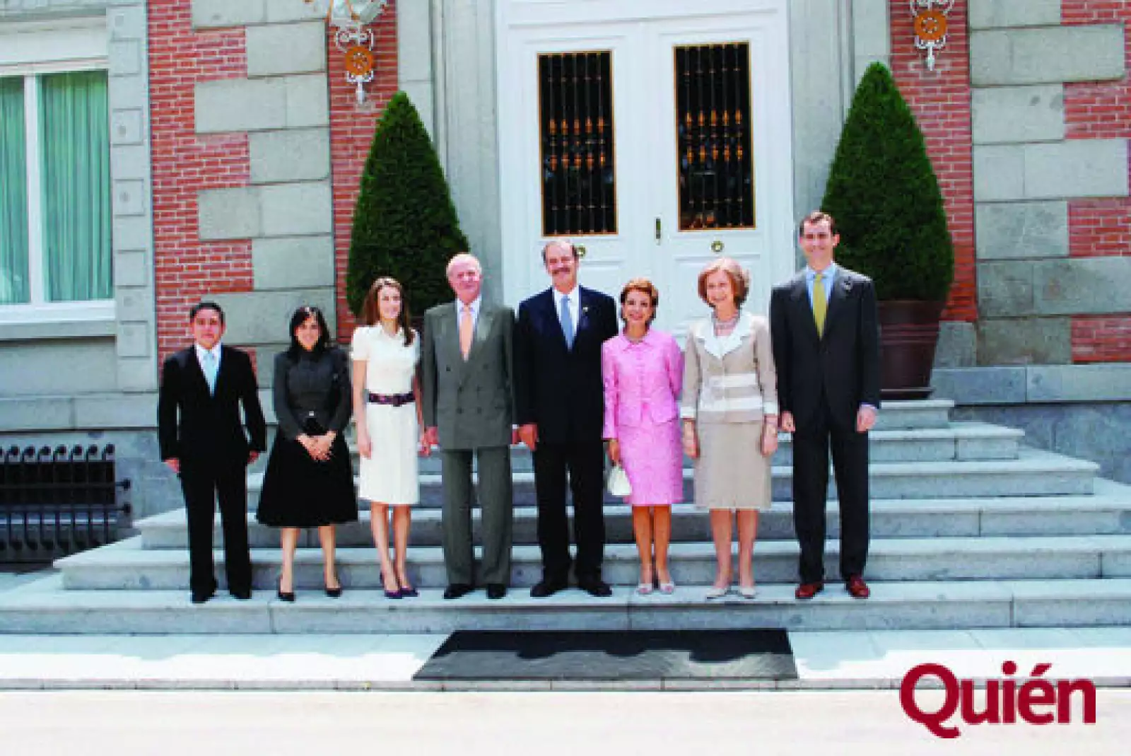 Vicente Foz Jr, Paulina Rodríguez de Fox, Princesa Letizia de Asturias, Rey Juan Carlos de España, Vicente Fox, Marta Sahagún, Reina Sofía de España, Príncipe Felipe de Asturias