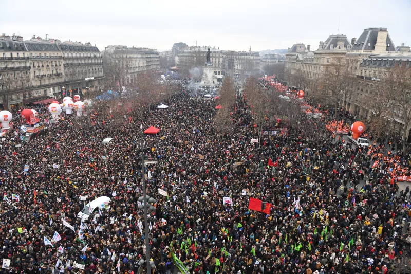 Protestas en Francia contra la reforma de pensiones