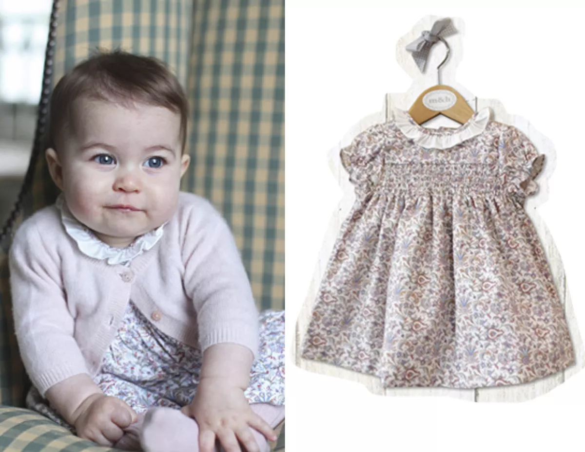 El vestido de M&H que Charlotte usó y se agotó rapidamente.